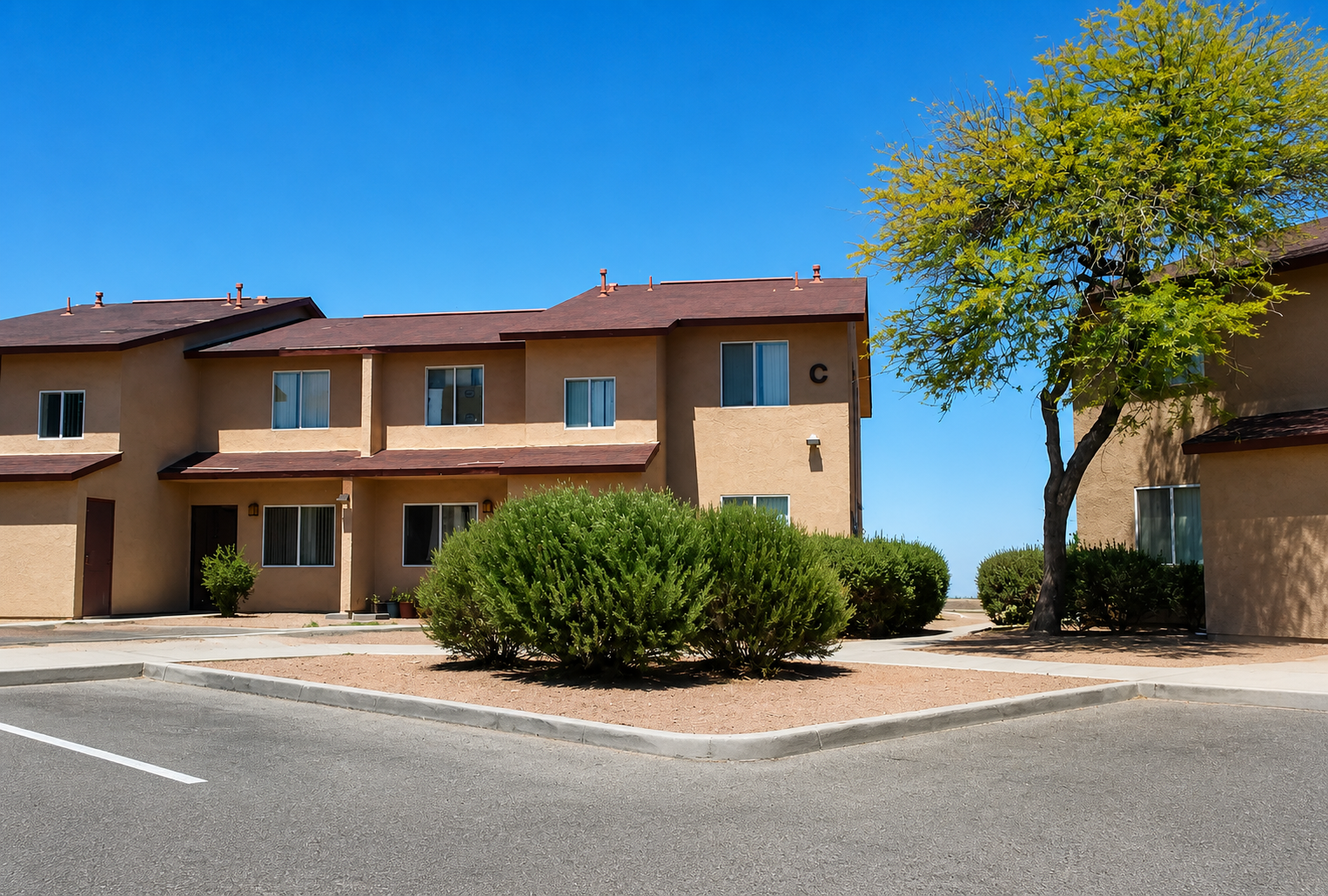 This image shows the entrance of one of Quail Place Apartments units