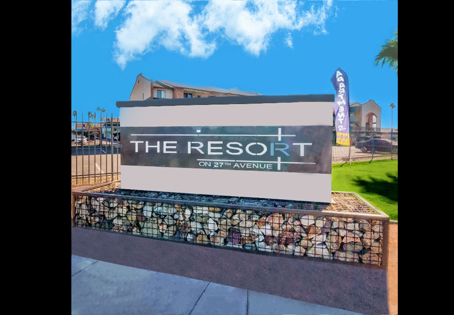 This image displays entrance marker photo of Quail Place Apartments