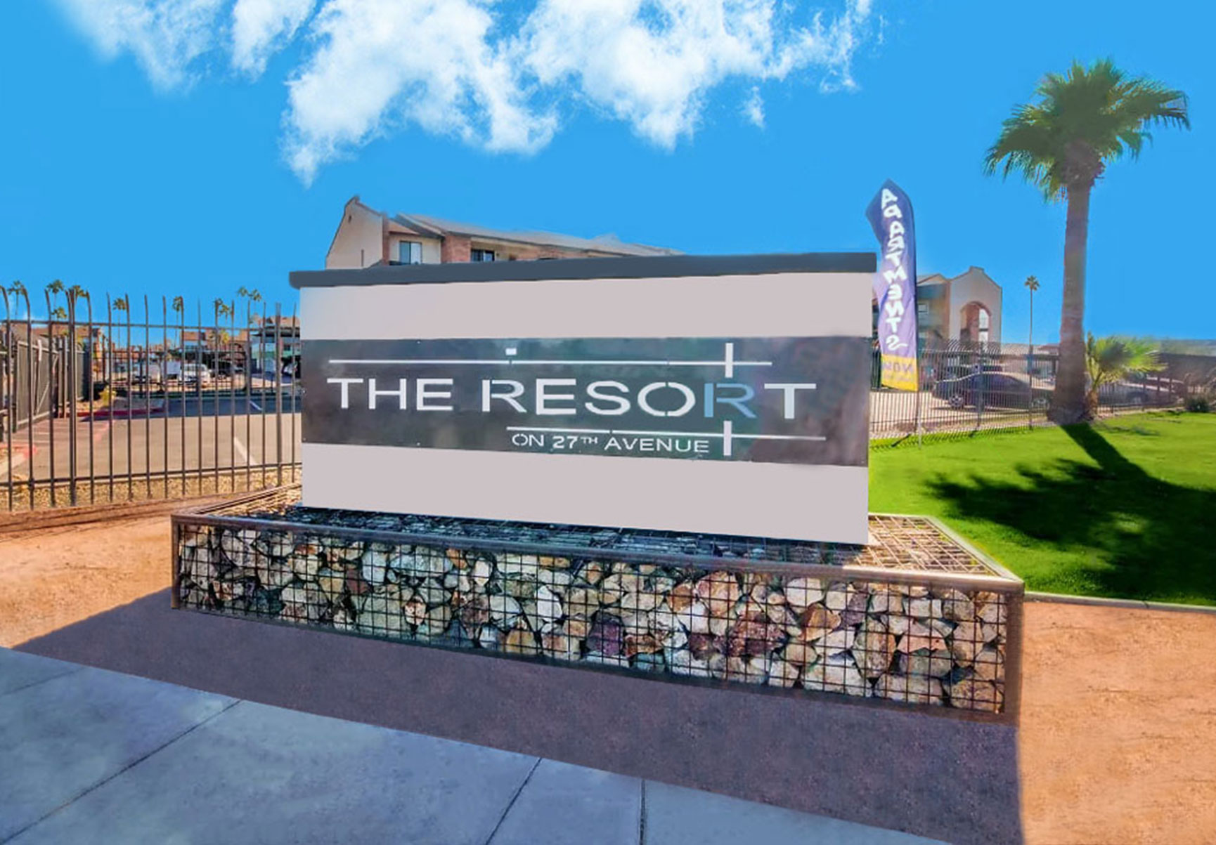 This image displays entrance marker photo of Quail Place Apartments